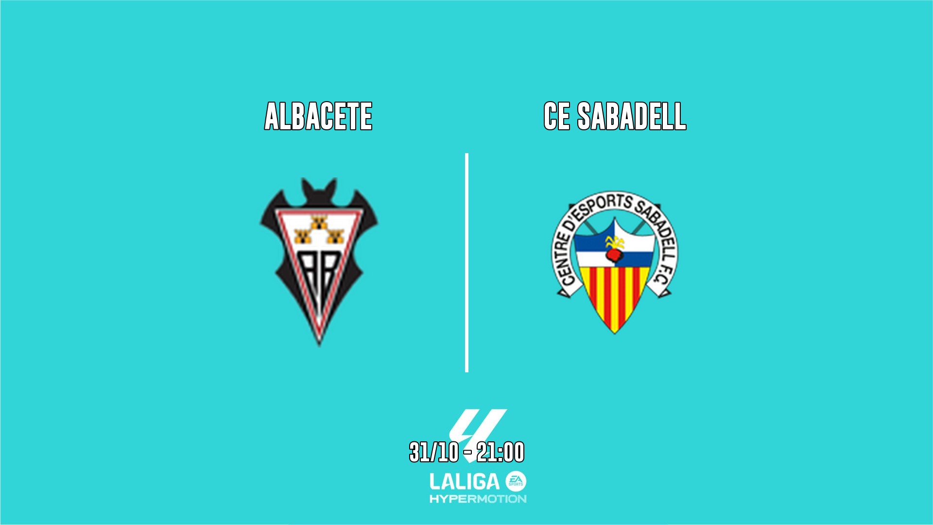 Cartel del partido Albacete vs CE Sabadell