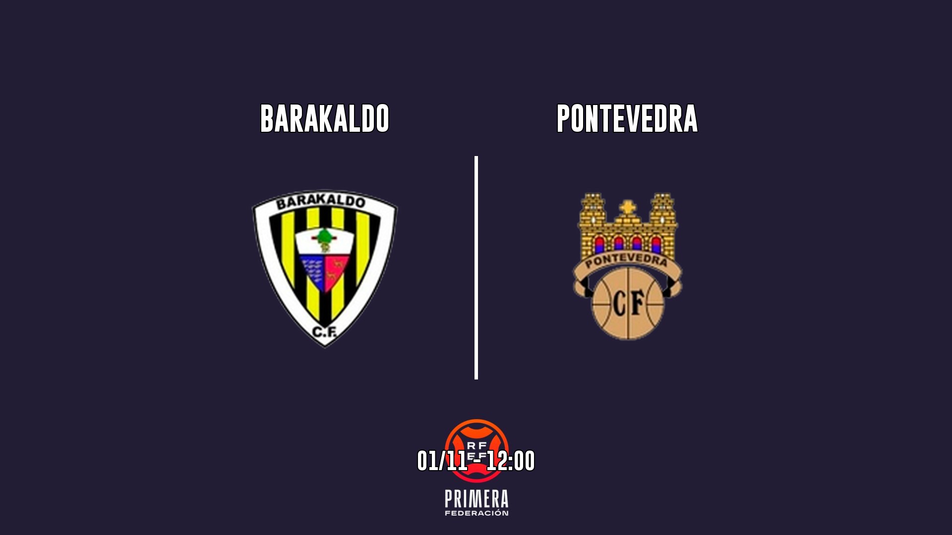 Cartel del partido Barakaldo vs Pontevedra