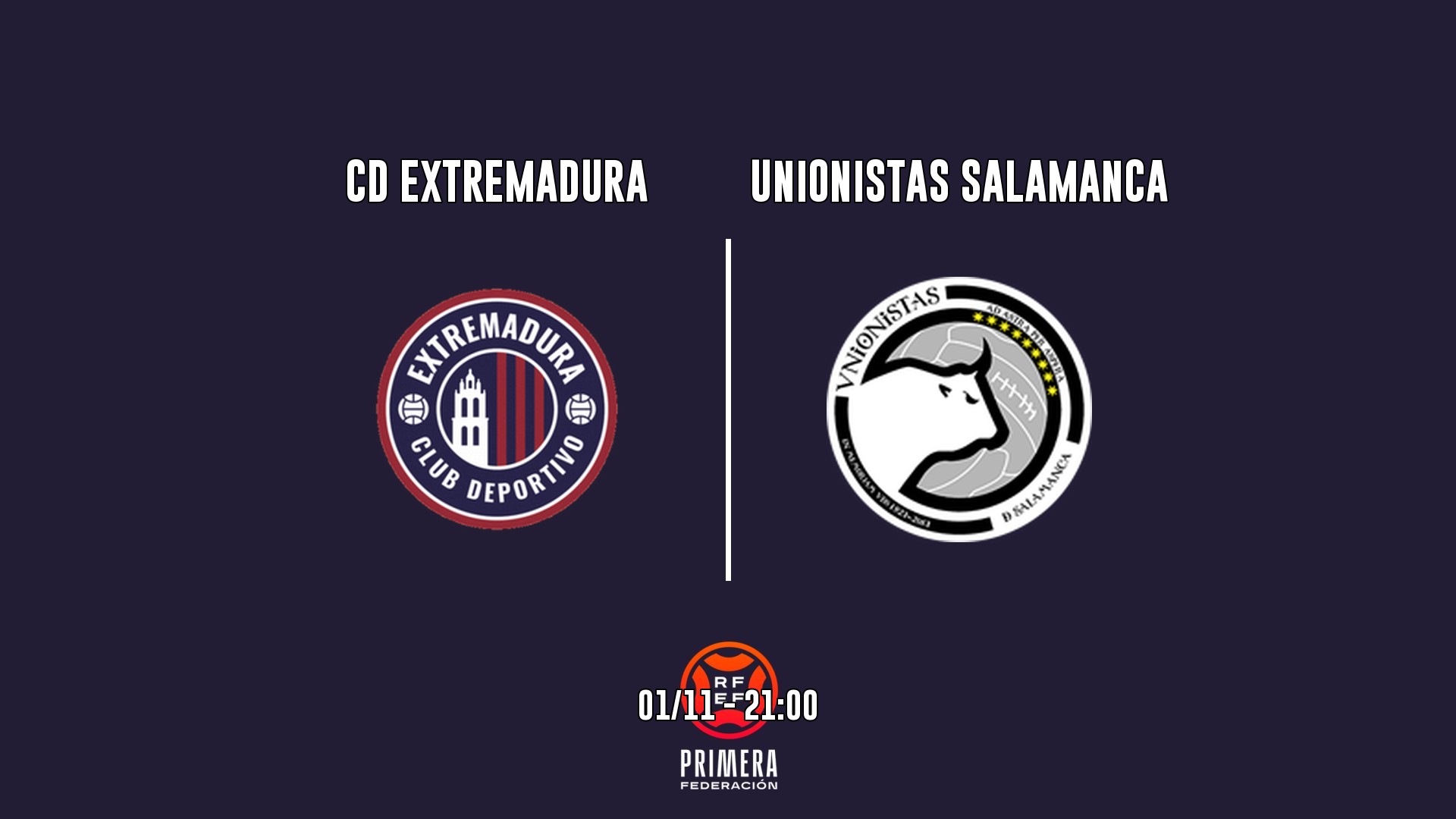 Cartel del partido CD Extremadura vs Unionistas Salamanca