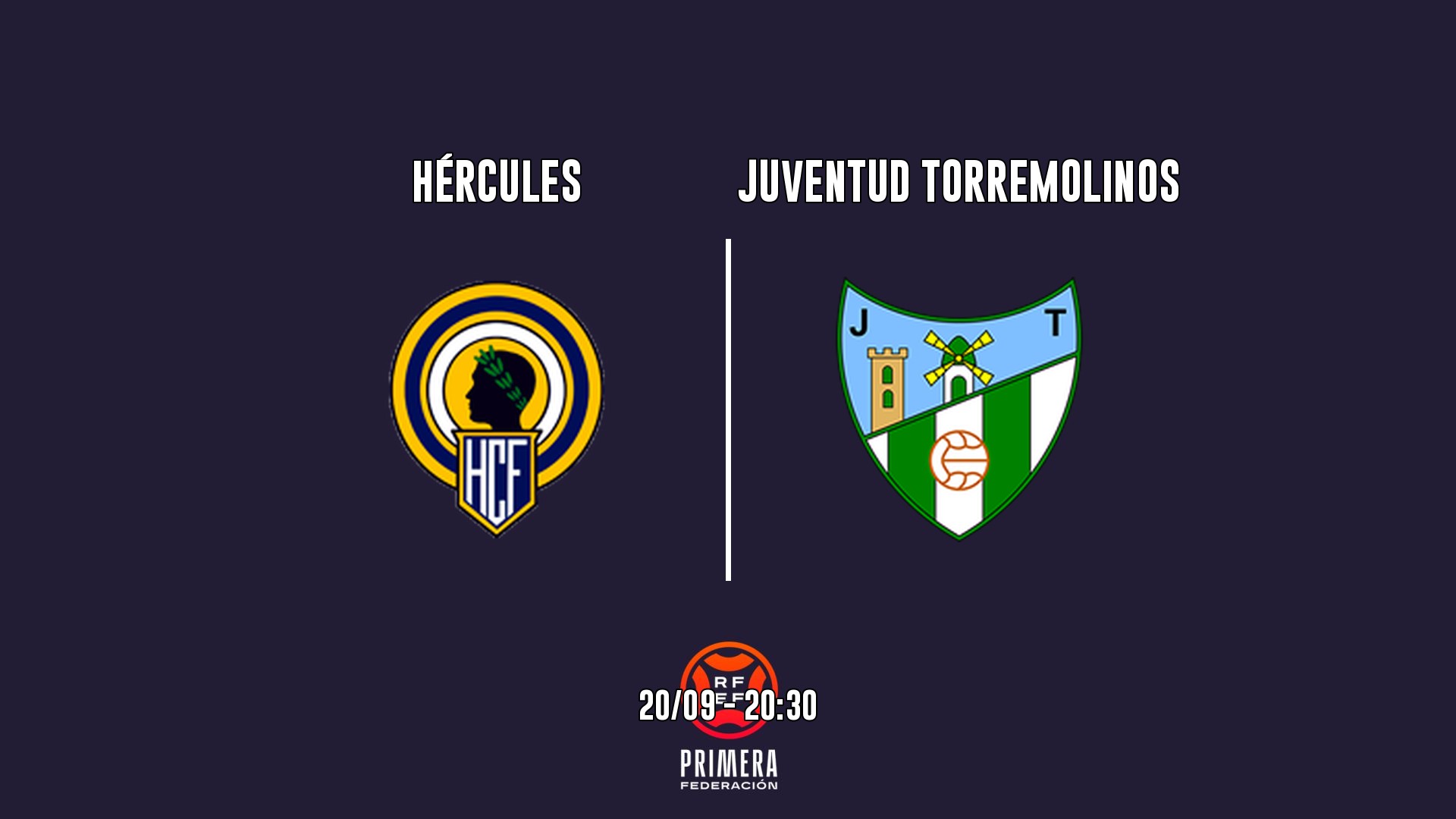 Cartel del partido Hércules vs Juventud Torremolinos