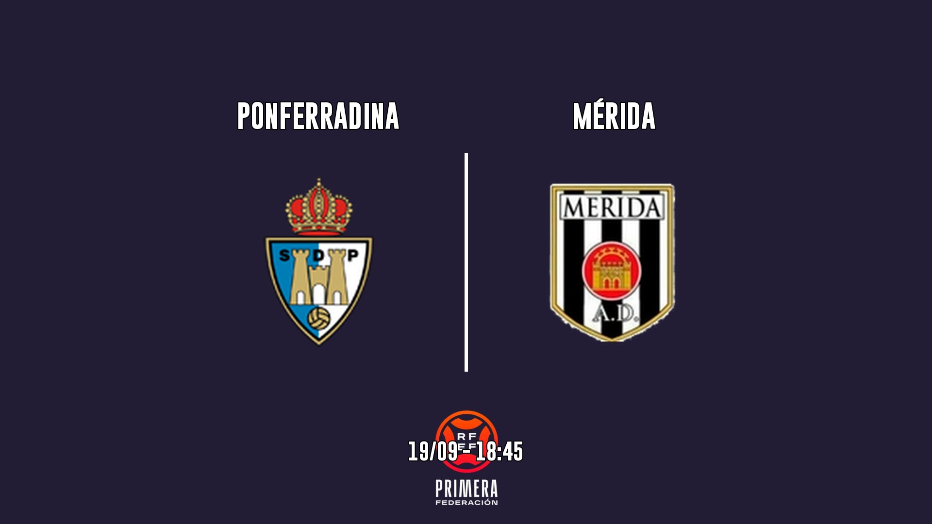 Cartel del partido Ponferradina vs Mérida