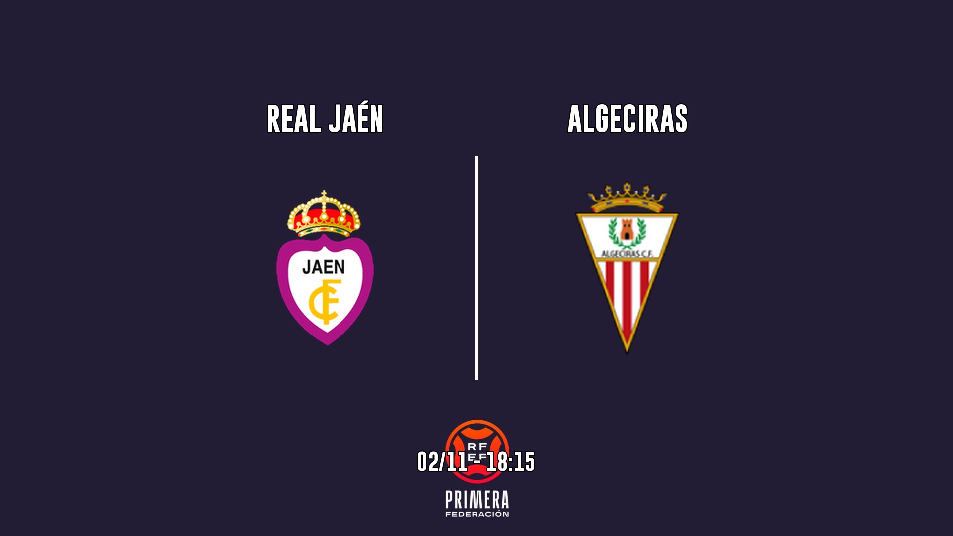 Cartel del partido Real Jaén vs Algeciras