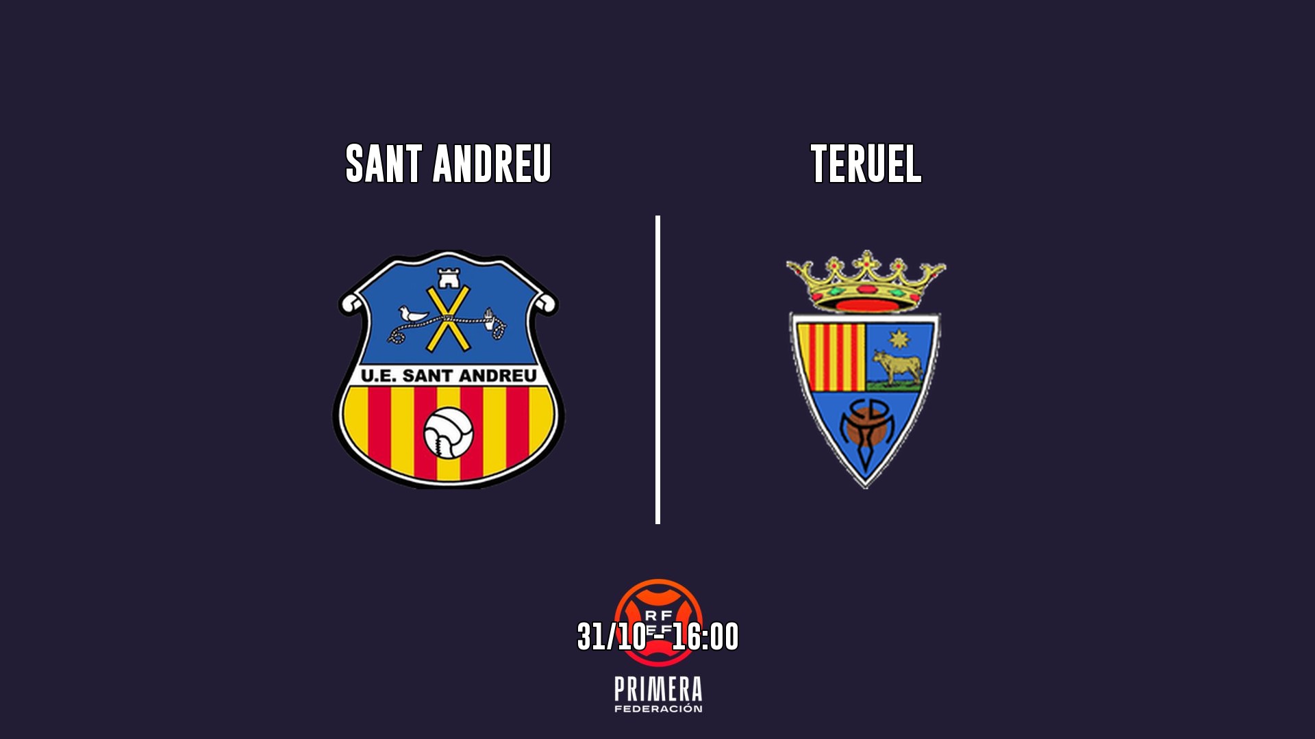 Cartel del partido Sant Andreu vs Teruel