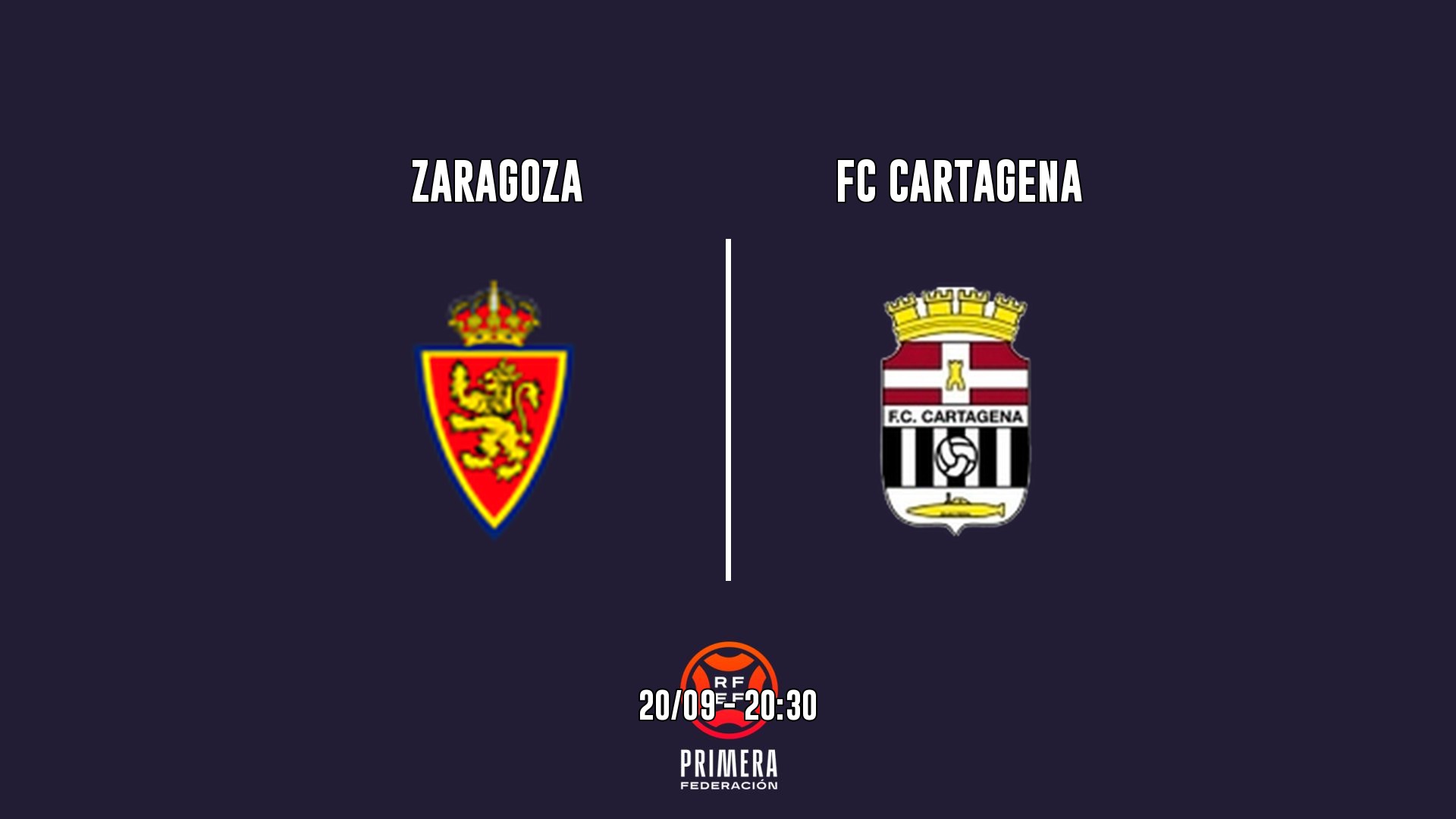 Cartel del partido Real Zaragoza vs FC Cartagena